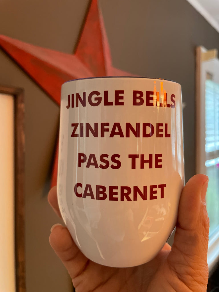 Jingle Bells Zinfandel Wine Glass